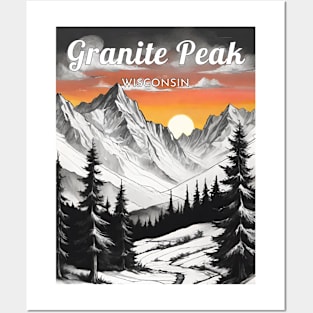 Granite Peak wisconsin usa ski Posters and Art